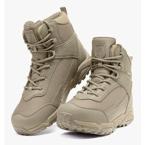 Men's Tan Waterproof Tactical Boots Lightweight Hiking Combat Boots 11.5